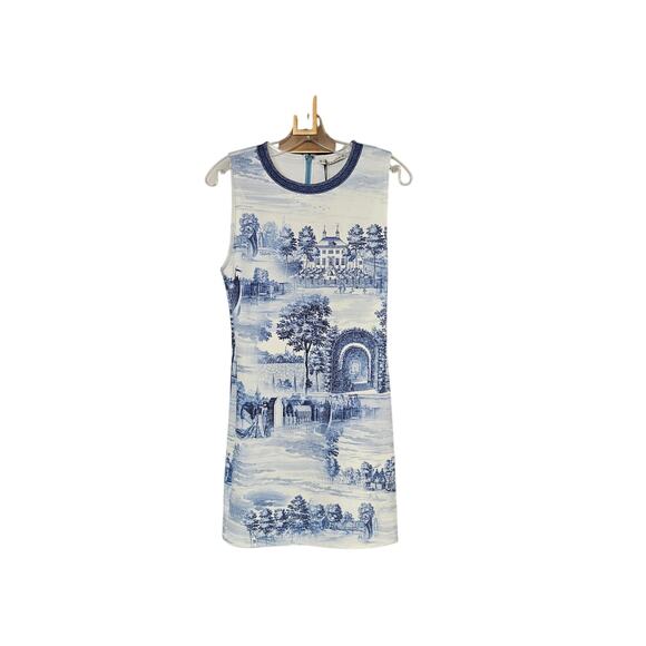 Alice + Olivia Women's Wynell Toile De Jouy Print Mini Dress NWT Size 6 - Picture 5 of 16